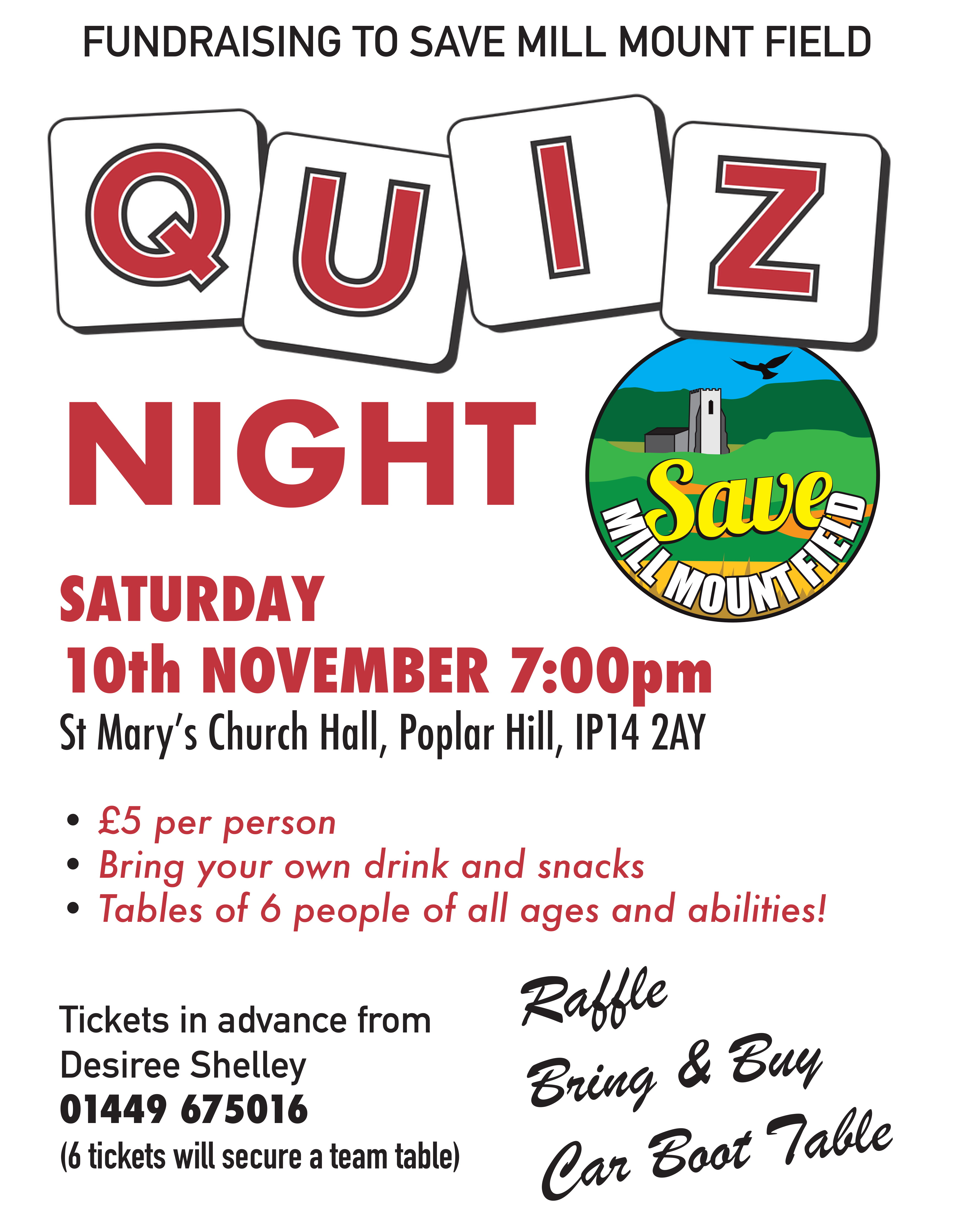 Quiz Night for Save Mill Mount Field